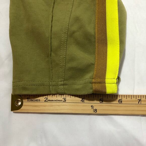 Free People Movement xs baby got track olive green yellow combo track pants snap - Picture 9 of 15